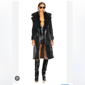 Michael Costello Black Trench Coat
